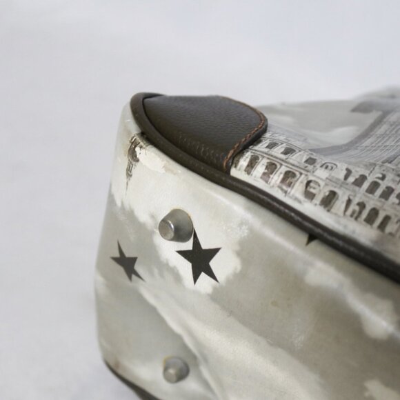 90s Jean Paul Gaultier Landmarks Leather Bag with JPG Bag Charm - Picture 11 of 15